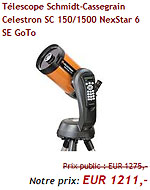 Télescope Schmidt-Cassegrain Celestron SC 150/1500 NexStar 6 SE GoTo 