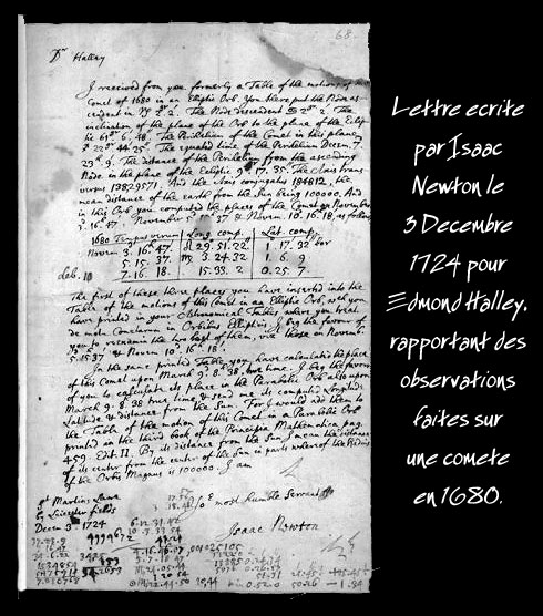 lettre d'Isaac Newton