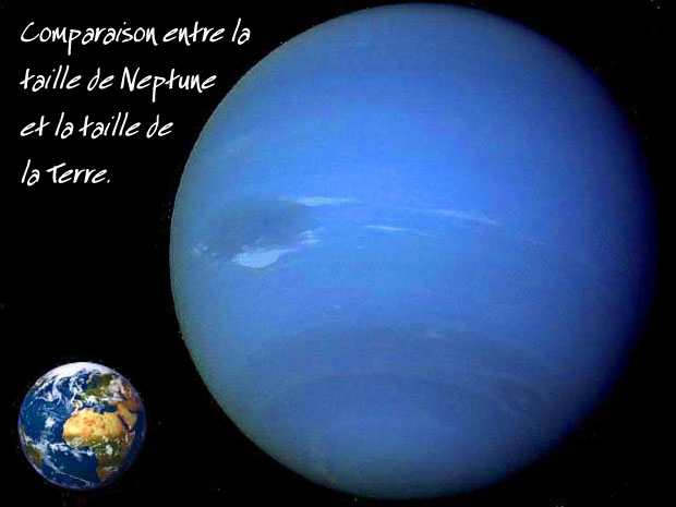 comparatif entre taille de neptune et la terre